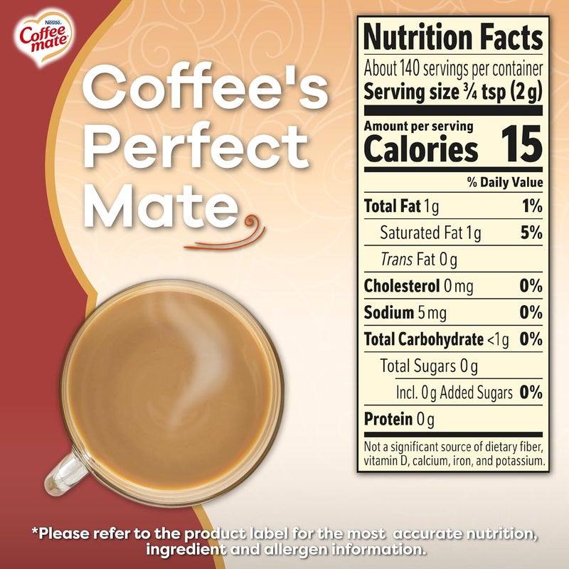 Nestle Coffee-Mate Sugar Free Vanilla Caramel Coffee Creamer, 10.2 oz - Image 2